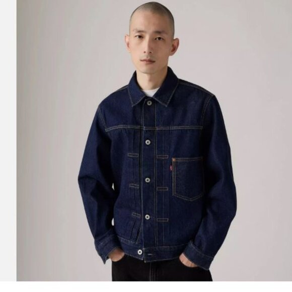 Levi's Type 1 Denim Jacket Selvedge Trucker 100% Cotton Men's XL One Premium - Picture 14 of 16